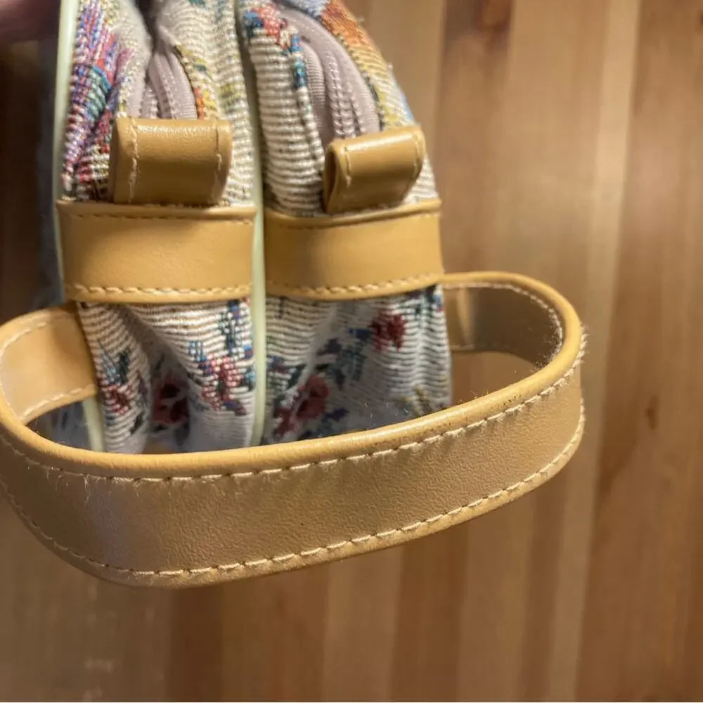 Vintage floral tapestry cosmetic or toiletry bag cottagecore grandmacore quaint
